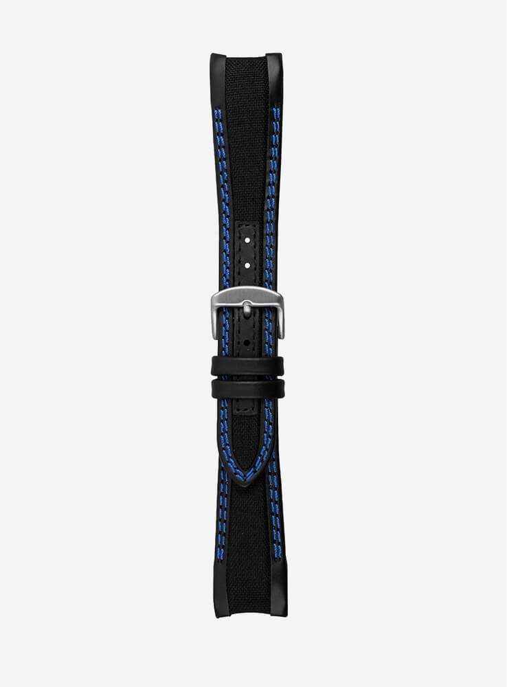 WATCHSTRAP SUITABLE ALSO WITH ROLEX GMT/OYSTER • LEATHER/CORDURA • 943