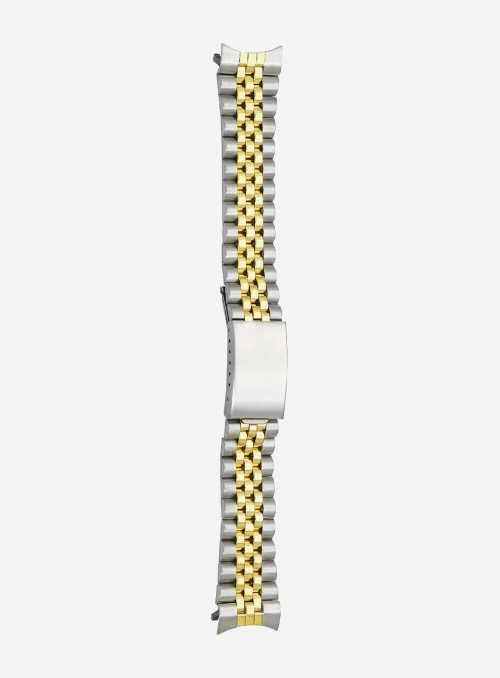 Two-tone gilded stainless steel wrapped watchband • DB508G