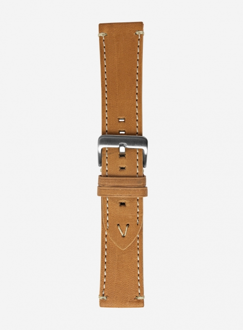 English greased leather watchstrap • English leather • 682