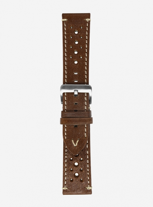 English greased leather watchstrap • English leather • 682SH