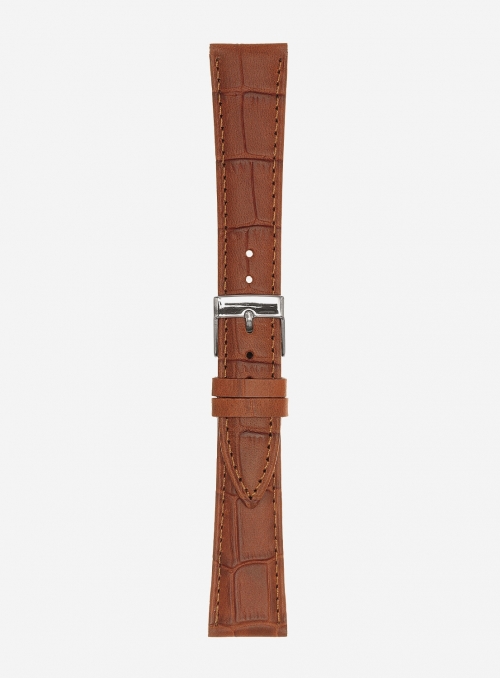 Extra-extra-long matt guinea calf leather watchstrap • Italian leather • 497XXL