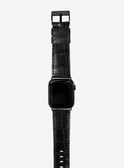 Mississippi • Genuine matt alligator watchstrap for Apple Watch • Made in Italy