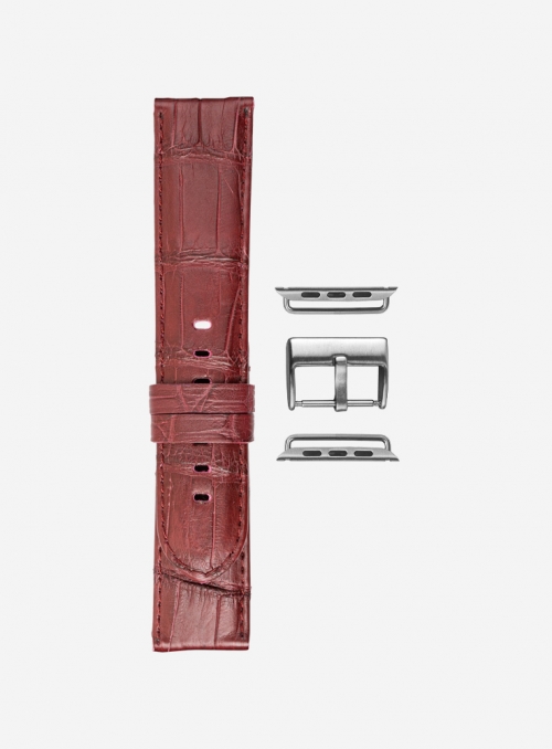 Mississippi Reds • Cinturino Apple Watch in vero alligatore • Made in Italy