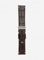 Antiqued alligator grain calf leather watchstrap • Italian leather • 683