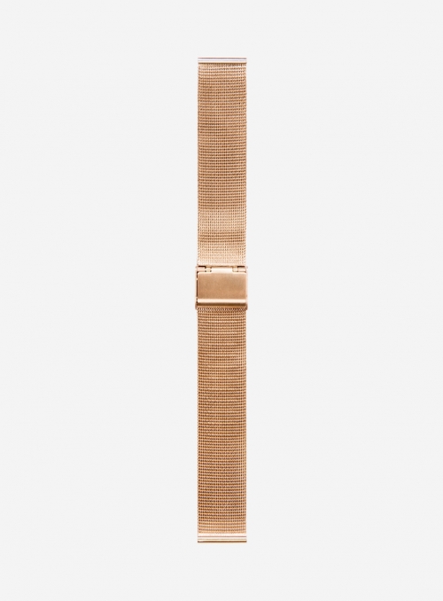 Mesh stainless steel watchband in rose gold finishing • 403R
