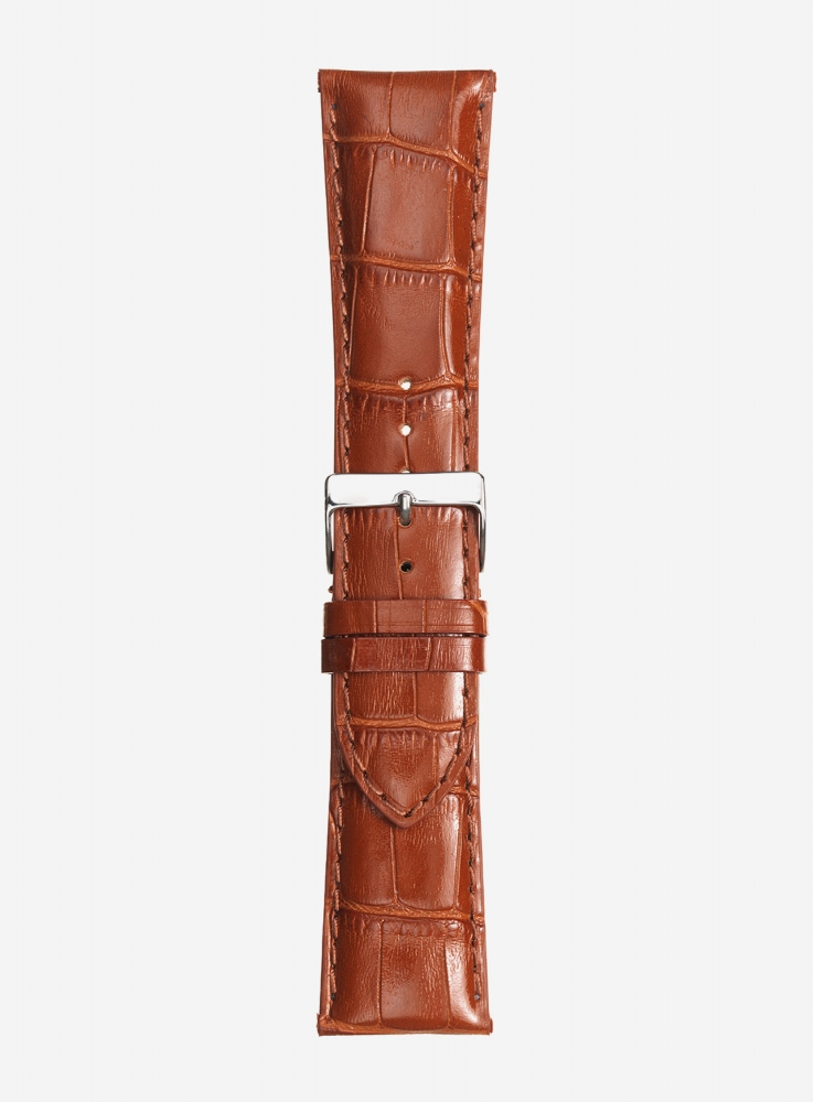 Glossy antigua calf leather watchstrap • Italian leather • 454SP ...