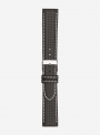Carbon fiber grained calf leather watchstrap • Italian leather • 861