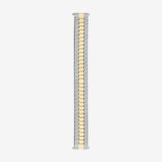 1195MG Extra long two tone stainless steel expansion watch bracelet with spring ends