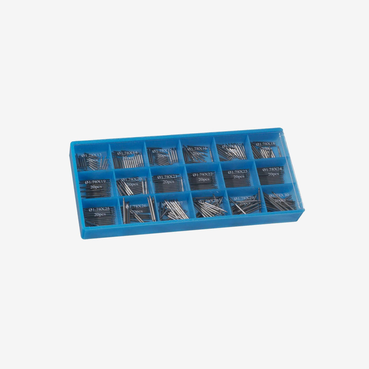 1.78/360 Set di 360 barrette in acciaio assortite in diametro 1.78mm