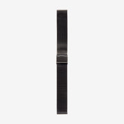 403/N Black stainless steel Milanese mesh bracelet with straight ends