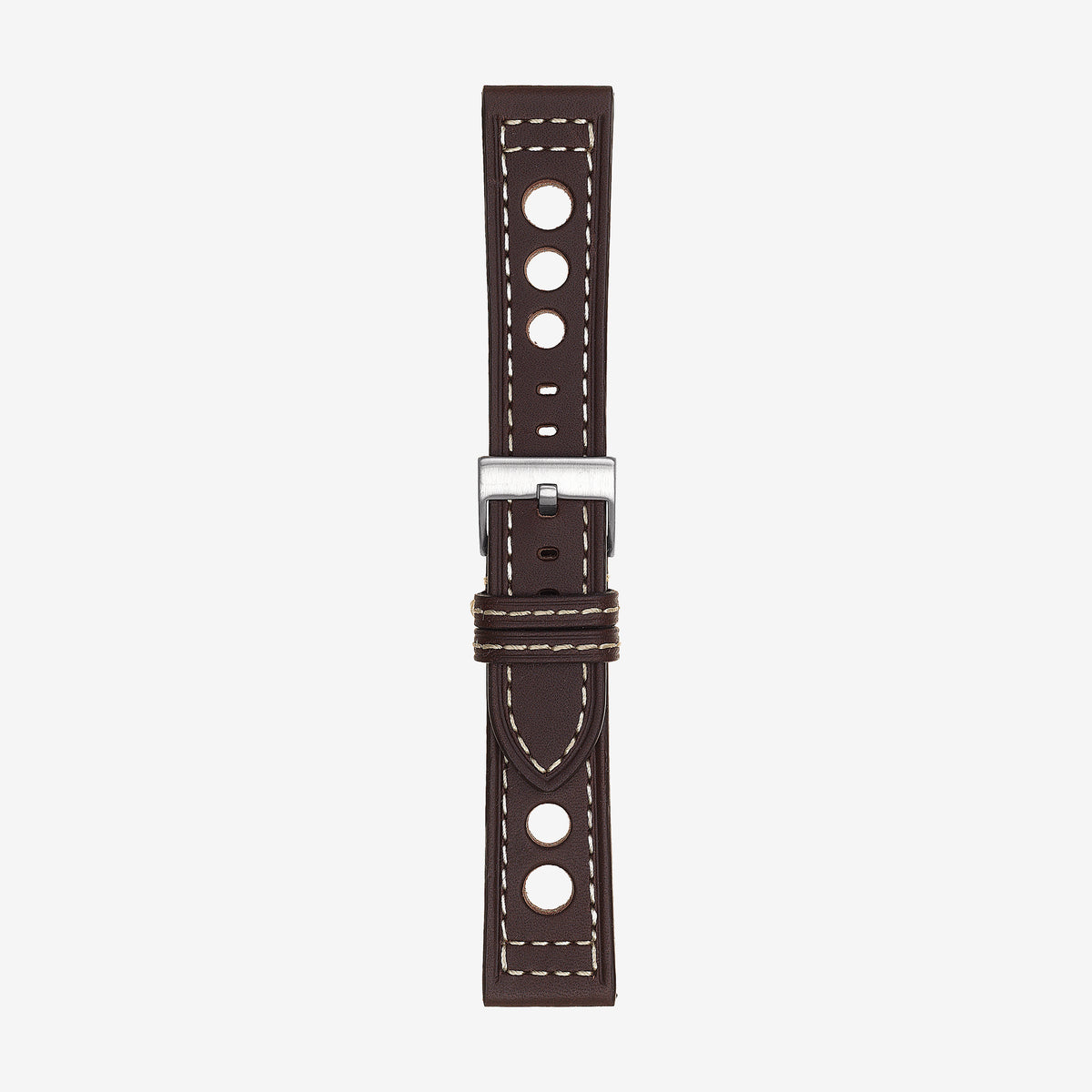 423/F Ascari, Cinturino vintage in cuoio con fori