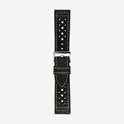 423/SH Racing, vintage watch strap with small holes in drake leather