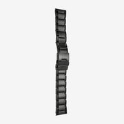 4700/N Covered sides black stainless steel bracelet with straight ends
