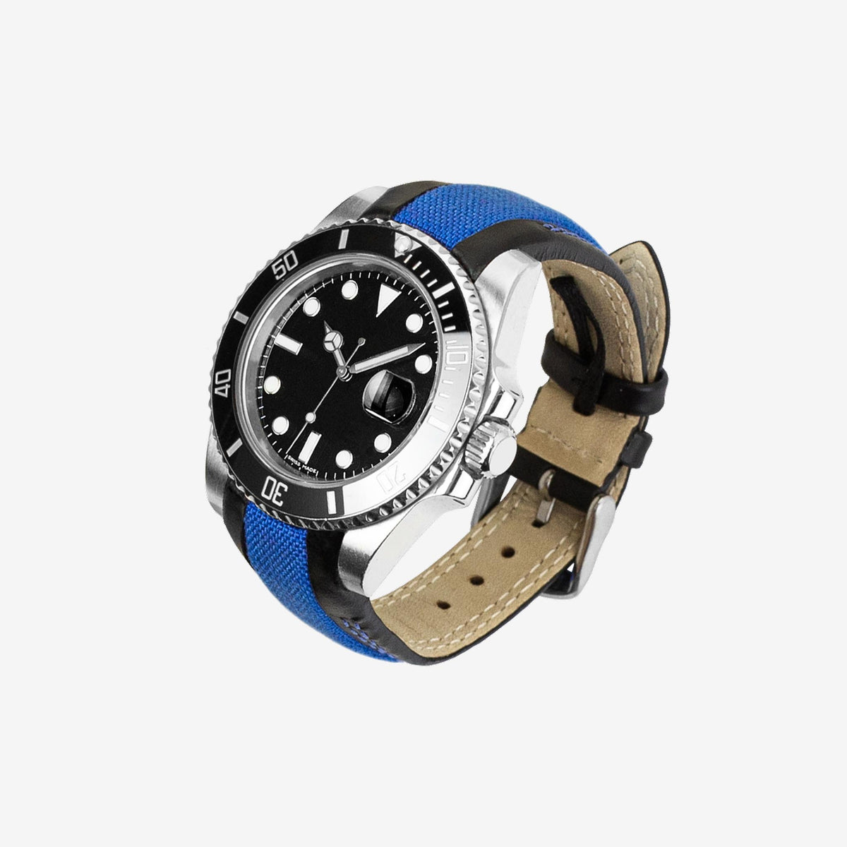 944 Marine, Cinturino in pelle e cordura compatibile per Rolex