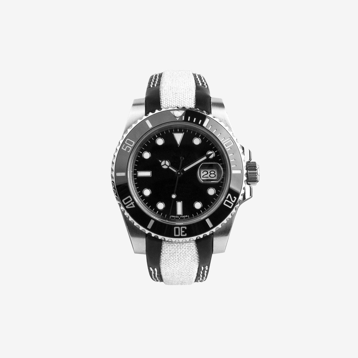 944 Marine, Cinturino in pelle e cordura compatibile per Rolex