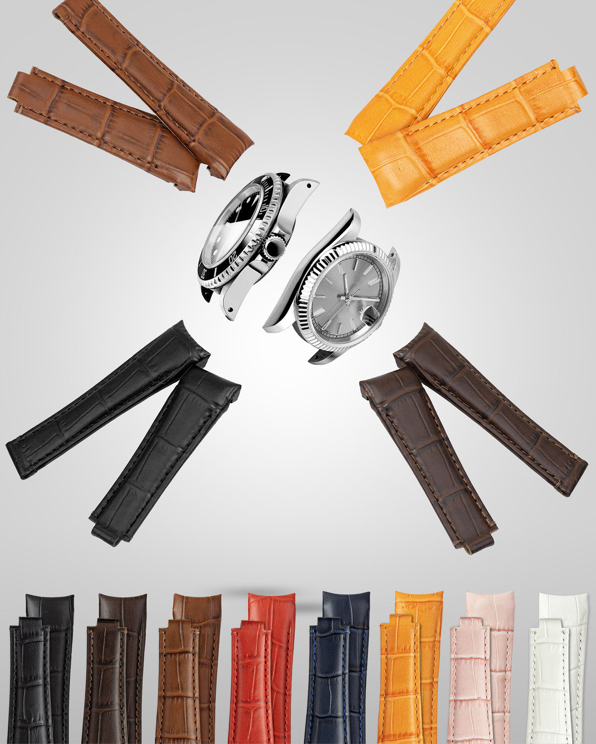 948 Cinturino In stampa alligatore opaco compatibile anche con Rolex