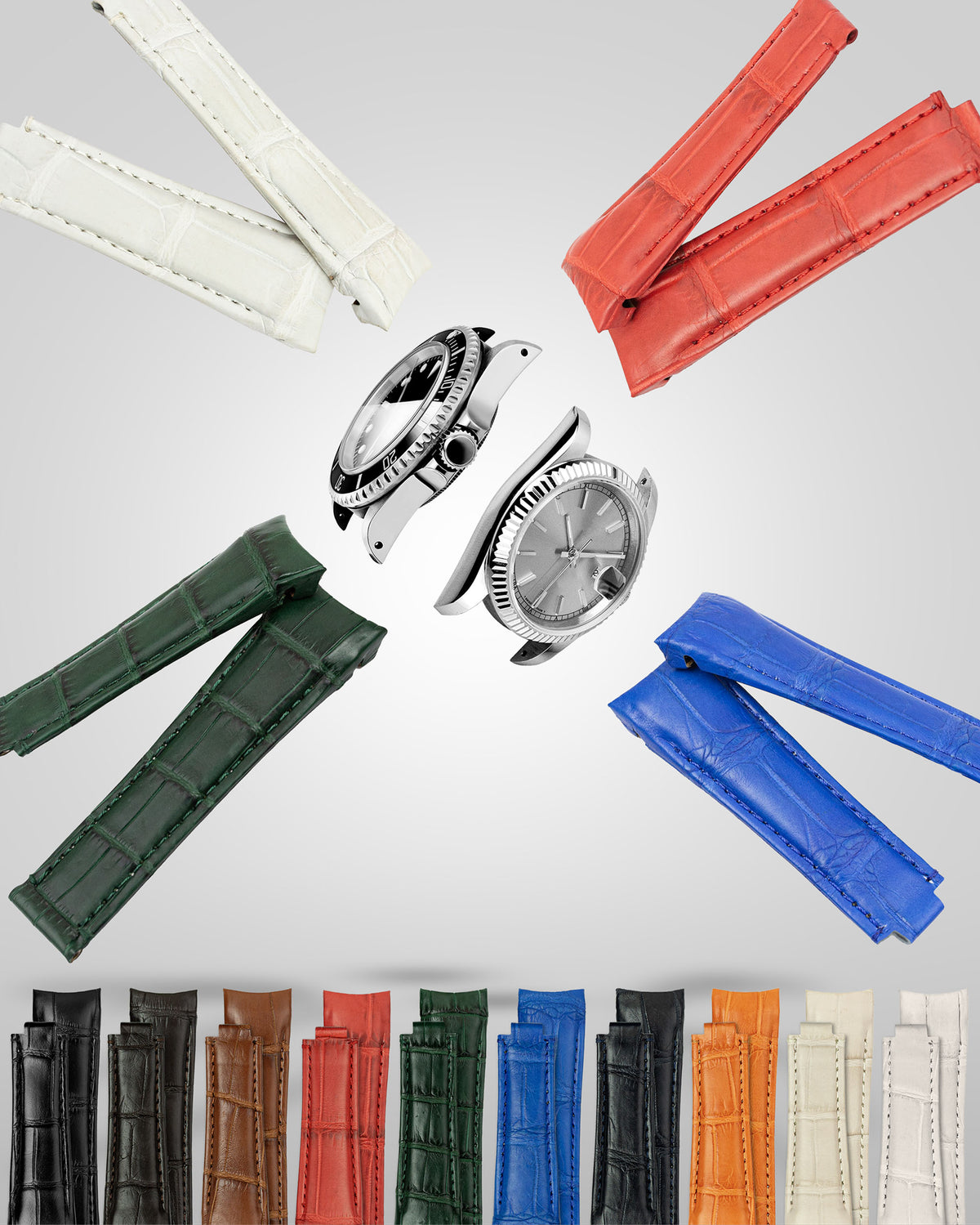 951 Genuine matt alligator watch strap suitable also for Rolex